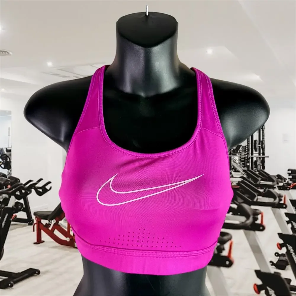 Nike Women's Small Pink Dri-Fit Impact High Support Strappy Sports Bra Athletic